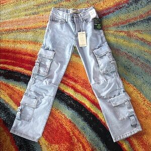 Light Blue Cargo Jeans